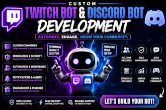 create advanced twitch, kick and discord bot automation system