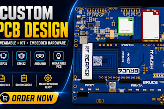 do wearable pcb design, esp32, stm32, arduino, electronic ai hardware pcb design
