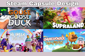 design steam capsule steam game marketing banner steam cover art ui game poster