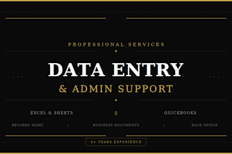 do accurate data entry and backoffice admin support