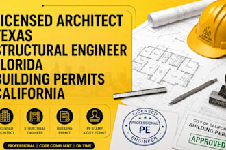 licensed architect texas structural engineer florida building permits california