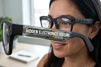 design smart ar glasses frame with hidden electronics housing