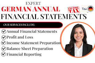prepare german annual financial statement, profit and loss and bookkeeping
