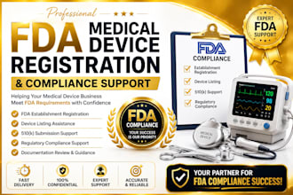 provide fda medical device registration and compliance support