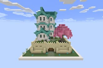 build a minecraft castle