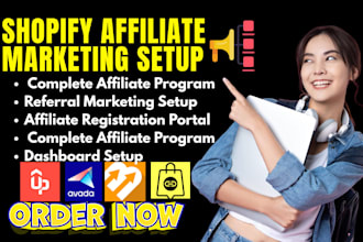 setup shopify affiliate marketing  uppromote bixgrow affilitrak goaffpro shortly