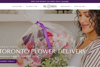 flower shopify store bouquet florist shop website gift dropshipping store