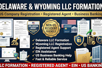 do us delaware and wyoming llc registration, any us bank and registered agent