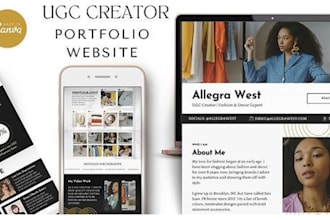 a canva ugc potfolio website for content creators and influencers, media kit