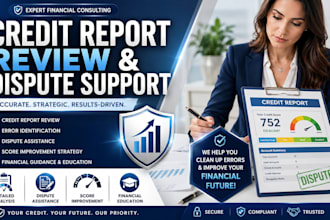 review your credit report and prepare dispute letters