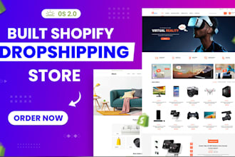 build a shopify ecommerce or dropshipping website