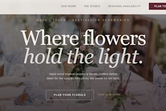 design wix minimalist event planning website, wedding planner website