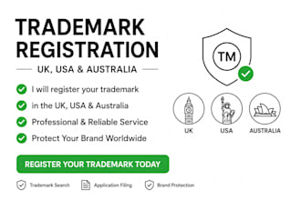 do trademark registration in USA, UK, and australia