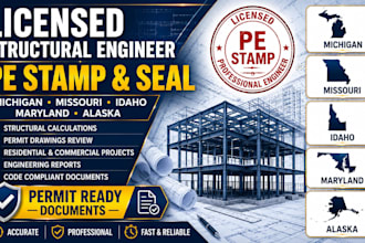 license structural engineer pe stamp for michigan missouri idaho maryland alaska