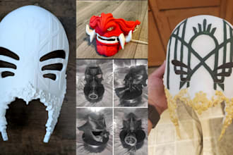 3d print and paint 3d mask 3d helmet cosplay armor printable stl file design