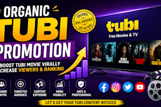 do organic tubi promotion, boost tubi movie virally increase viewers and ranking