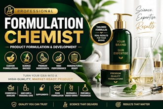 be your formulation chemist for product formulation and development