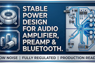 design a stable power supply for audio amplifier, preamp and bluetooth modules