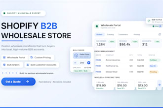 setup shopify b2b wholesale store with custom pricing, liquid coding, bug fix