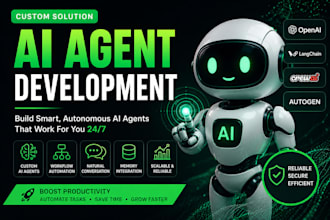 develop custom ai agent, ai assistant, autonomous ai agent, workflow automation