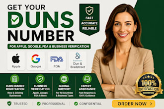 help with d u n s number for apple google fda from dun and bradstreet