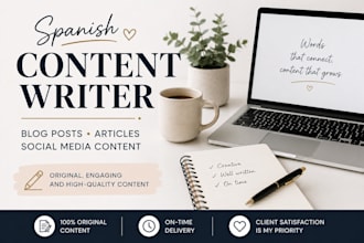 write professional content in spanish