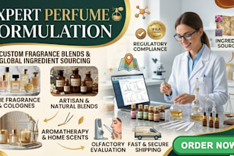 formulate custom perfume fragrance oil, cologne, attar, and unique scent profile