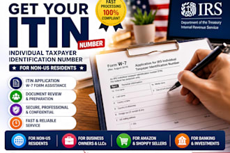 get your itin number, irs tax id, w7 application for non US residents