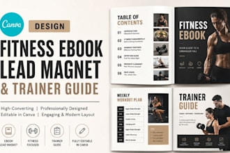 design canva fitness ebook lead magnet and trainer guide