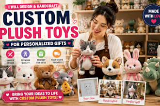 create custom plush toys and personalized stuffed animals for gifts