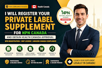 register your private label supplement for npn canada and health canada approval