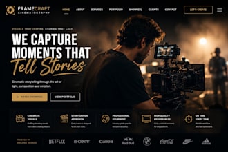 build wix drone cinematography aerial video portfolio service website