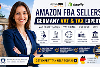 do germany vat registration, vat return filing, oss, ioss, eori elster amazon