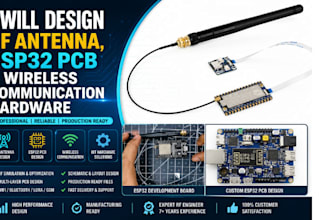 design rf antenna, esp32 pcb and wireless communication hardware