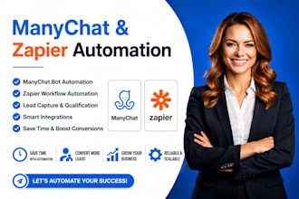 set up manychat and zapier workflow automation