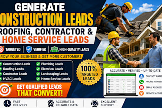 generate construction leads, roofing, contractor leads and home service leads