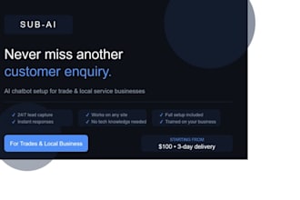 set up an ai chatbot for your trade or local service business website