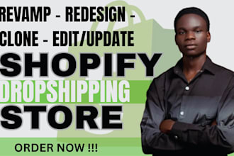 redesign shopify store, revamp shopify website and clone shopify store