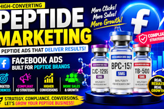 do peptide marketing, peptide ads a peptide promotion with peptide landing page
