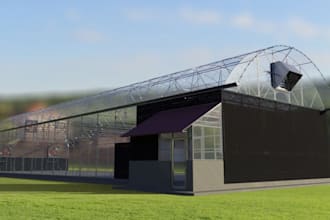 design 3d greenhouse, plant propagation house, nursery layout, hoop house design