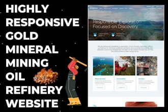 design gold mineral mining  oil refinery quarry website