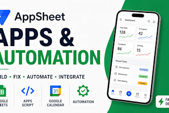 build and fix appsheet apps appscript google sheets automation