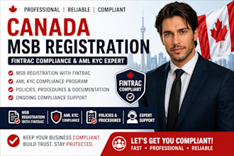 register your canada msb with fintrac and provide aml compliance program