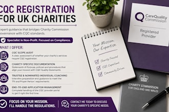 handle cqc registration and compliance for your UK charity