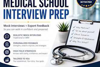 guide medical school applicants through applications and interview prep