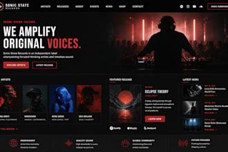 design squarespace music label website artist roster website release campaign