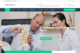 design a doctor website, dental clinic website and hospital healthcare website