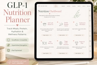 a glp 1 nutrition and meal planner for goodnotes ipad