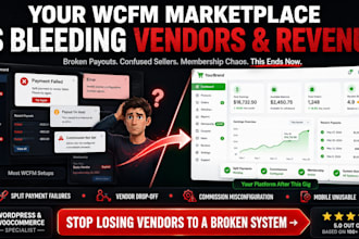 design wcfm multivendor ecommerce website with vendor membership commission setu