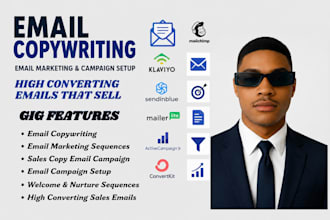 do email copywriting, email marketing sequences, sales copy email campaign setup